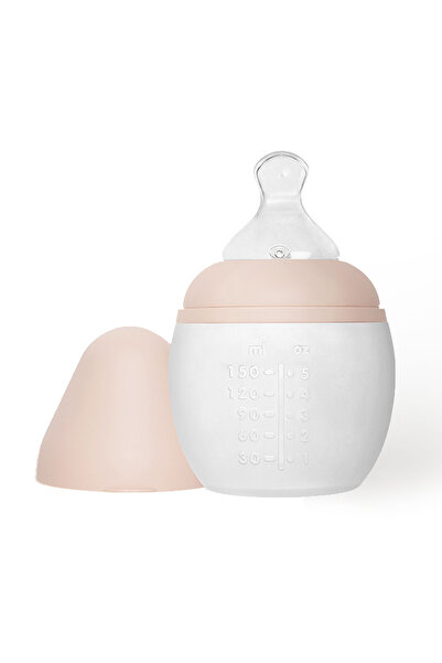 Elhee زجاجة رضاعة طبية من السيليكون مضادة للمغص 0 شهر+ بيج 150 مل