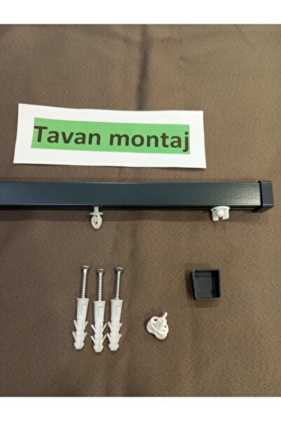 özdeğer home 250cm TAVANA MONTAJ TEKLİ KORNİŞ ALÜMİNYUM PERDE RAYI