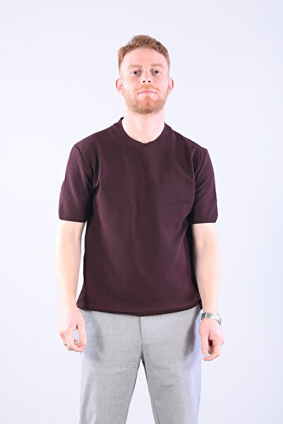 Mckanzie 10023 okrugla kragna Pletena odeća sa saćastim uzorkom T-shirt