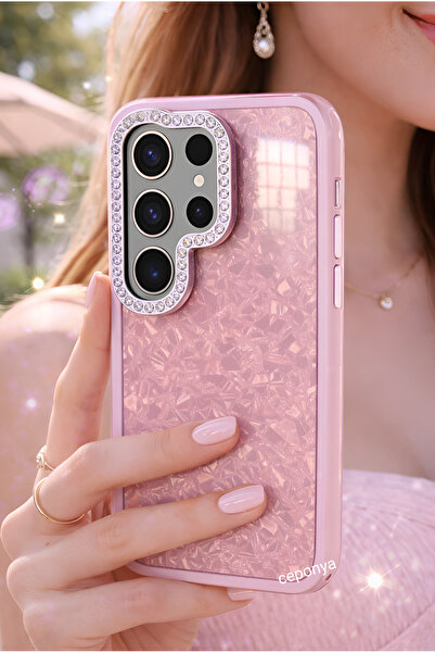 Ceponya غطاء حماية لهاتف جالاكسي S24 ألترا بتصميم لامع مرصع بالأحجار مع غطاء ...