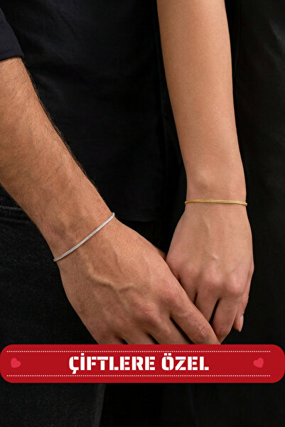 esdika TİLKİ KUYRUĞU ÇİFT/SEVGİLİ BİLEKLİĞİ • 925 AYAR GÜMÜŞ • PREMİUM STERLİ...