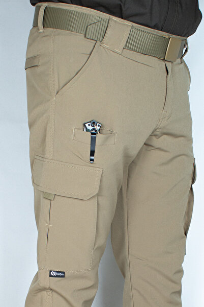 Nikbin Tactical Outdoor Taktik Pantolon Esnek Ürün Şık Tasarım- Bej Rengi (ya...