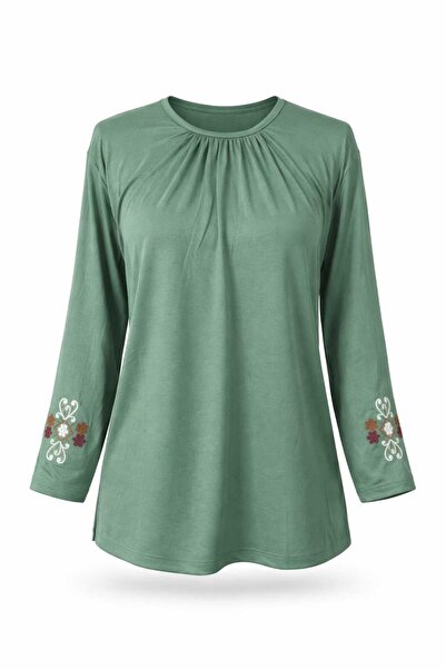 Nacar Moda Kadın Likralı Orta Yaş Ve Üzeri Dört Mevsim Çağla Yeşili Anne Peny...