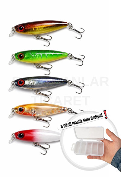 Arkhelais Minnow Rapala - 5,7 cm 4,7 gr Yapay Balık Yemi 5’li Paket – Spin ve...