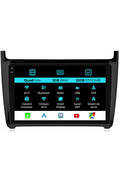 NavStore Navigatie Dedicata Volkswagen Polo (2009-2018), Incell 9Inch, 2Gb Ra...