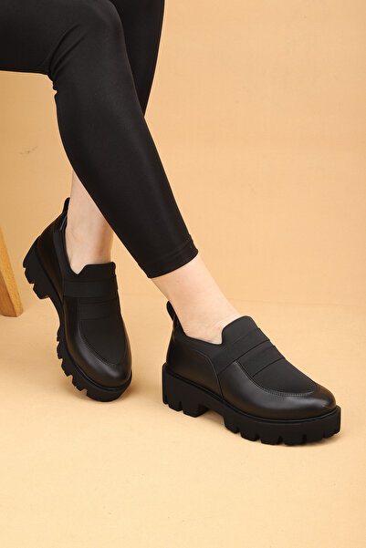 Nilsa Shoes Γυναικεία ορθοπεδικά slip-on παπούτσια για περπάτημα σε μαύρο χρώμα