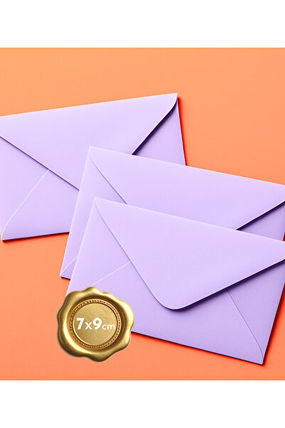 Bimotif Minik zarf, 7x9 cm 25 adet (Lila)
