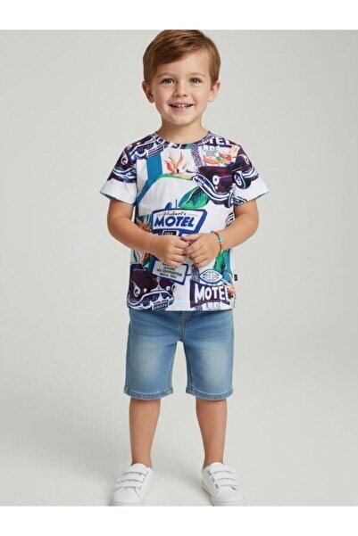 Woorage سيارة الصبي، دراجة نارية، الباندا، تي شيرت مكتوب