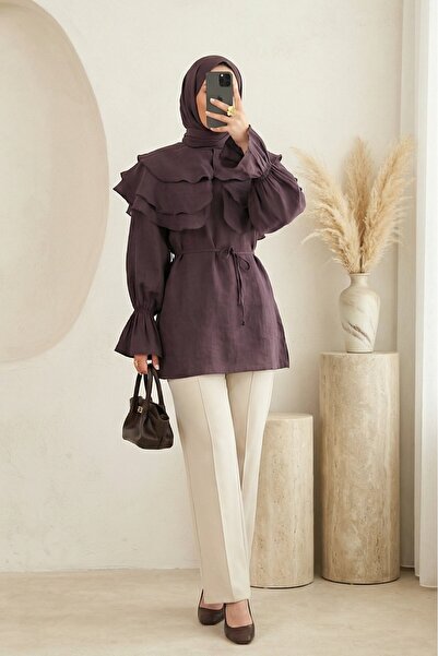 Modamorfo Τουνίκ με φαρδύ γιακά, ελαστικό στον αστράγαλο, δεμένο στη μέση και...