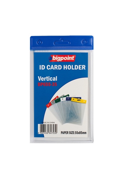 Bigpoint حقيبة بطاقات عمودية زرقاء 55x85 ملم × 10 قطع