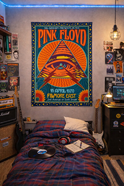 Vendini Kaliteli Kumaş , Pink Floyd Duvar Örtüsü Duvar Halısı Wall Tapestry