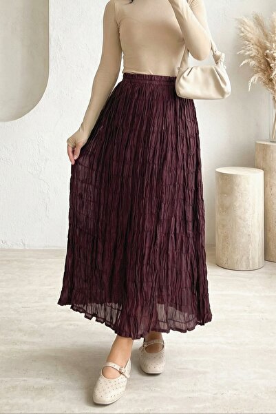 Modamorfo Lined Gipeli Modal Skirt - Plum