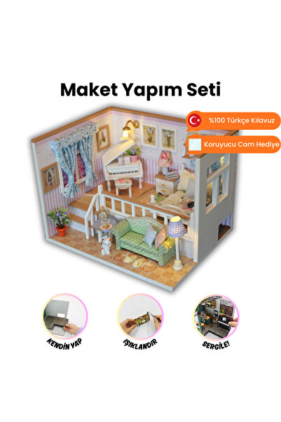 minyaturia Kendin Yap Minyatür Maket Seti, Led Işıklı Hobi Seti | Türkçe Kuru...