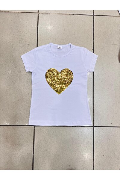 Nacar Kız Çocuk Gösteri Kıyafeti Tshirt Motifli