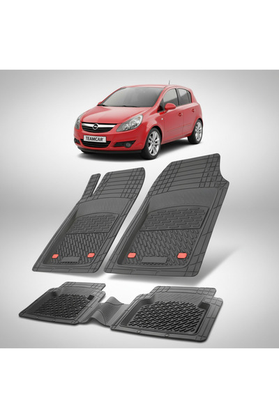 TEAMCAR Covorase Auto TeamCar® Tip Tavita Opel Corsa D 4 usi (2006-2014) Negru