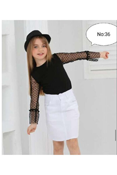 Nacar DEVOJČIČKI CRNO-BELI KOMPLET GORNOG I DONJEG DELA 23. APRIL