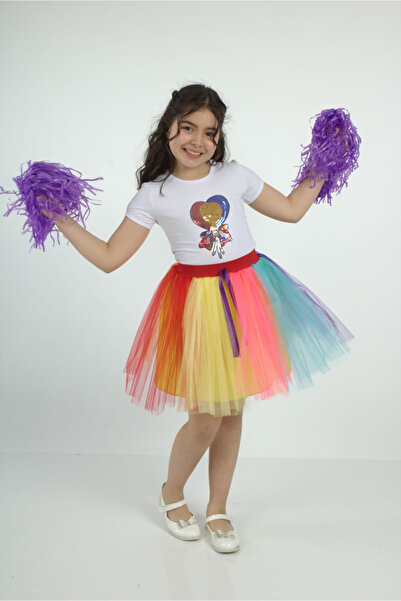 Nacar KIZ ÇOCUK ALT ÜST TAKIM TSHİRT ETEK 23 NİSANGÖSTERİ KIYAFETİ