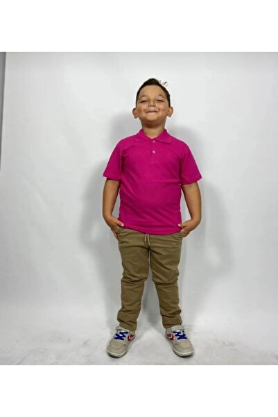 nuriş fashion Φούξια Unisex Παιδικά Ρούχα - Σχολικό Λακοστ, Μπλουζάκι με Γιακ...
