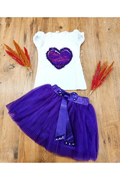 Nacar Djevojački set od 2 delova sa plisiranom mašnom i kamenčićima