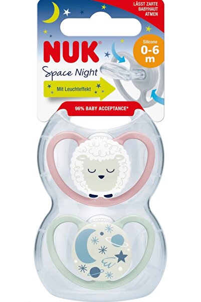 Nuk 2li Space Silikon Emzik Saklama Kutulu Silikon Emzik 6-18 Ay