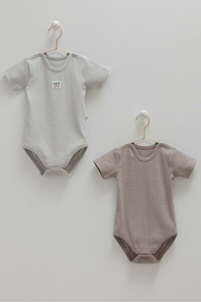 Caramell Basic Kaşkorse Half Sleeve Double Ribbed Body Gray