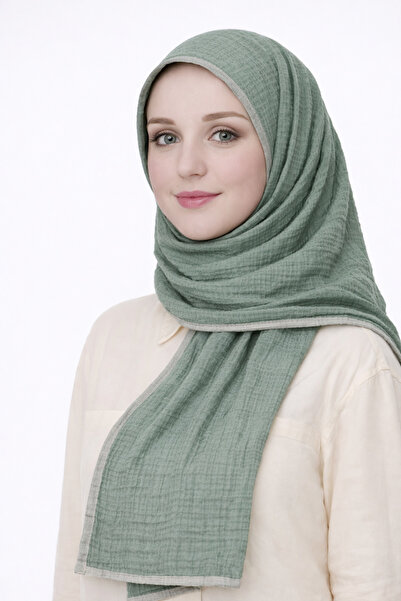 mim eşarp Piped Muslin Solid Color Shawl 90X190Cm
