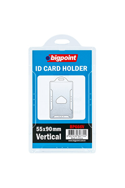 Bigpoint Θήκη κάρτας Σκληρή Κάθετη Διαφανής 55x90mm x 10 Τεμάχια