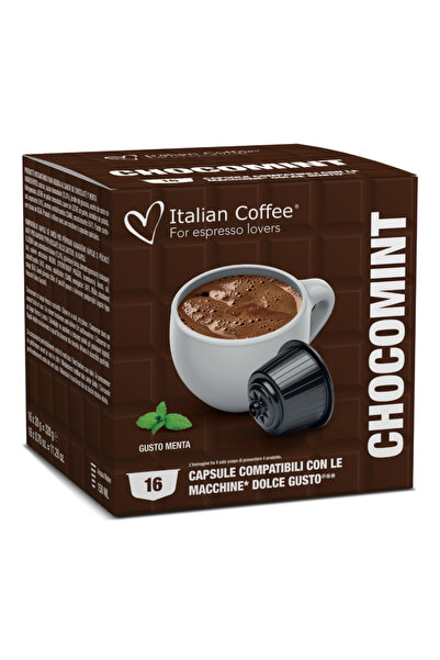 Italian Coffee Cioccomenta, 16 capsule compatibile Nescafe Dolce Gusto, Cafea...