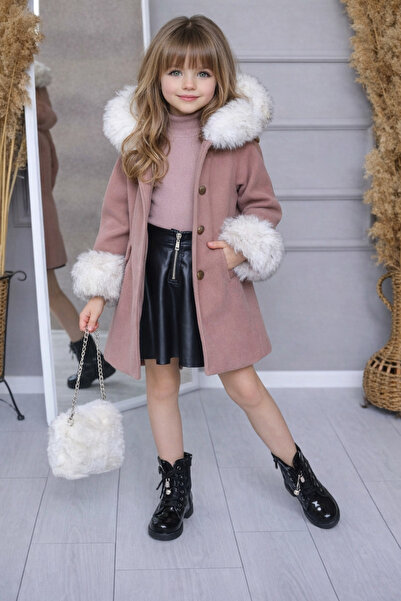 Alisa Can Kids Store تنورة جلدية للبنات، حقيبة قطيفة، سترة صوفية، ملابس بدلة ...