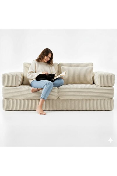 Joyfoam Grande Fitilli Kadife Modüler Koltuk – Premium Konfor & Yıkanabilir F...