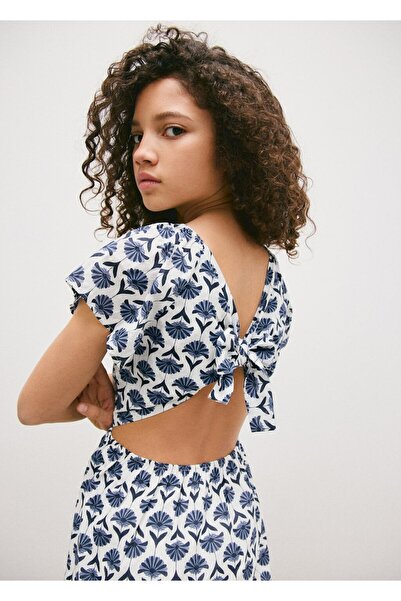 MANGO Kids Çiçekli elbise