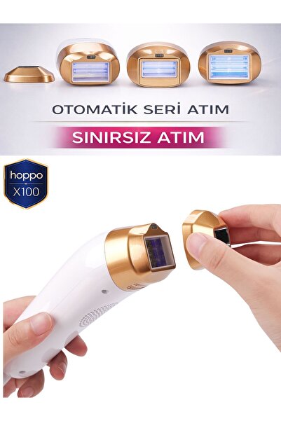hoppo X100 Ipl Buz Lazer Epilasyon Cihazı Sınırsız Atım 10 Kademe Ultra Güçlü