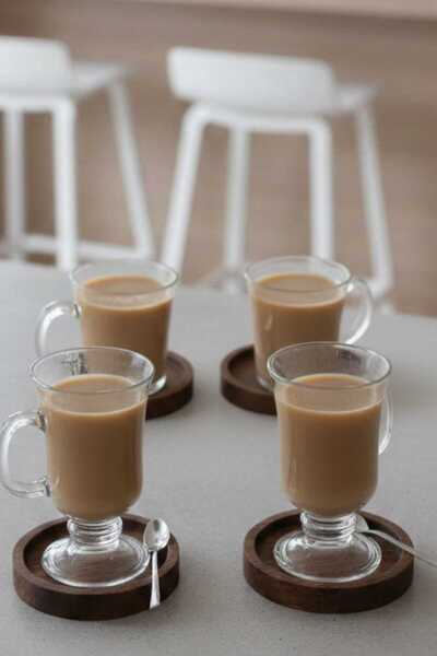 Ahşap Teslim 6'lı Bardak Altlığı ve Çerezlik Seti - Doğal Ahşap Sunumluk (Cev...