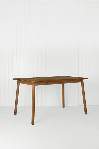 unboxdeco Alaçatı Masif Ceviz Ahşap Yemek Masası - 130 x 80 cm