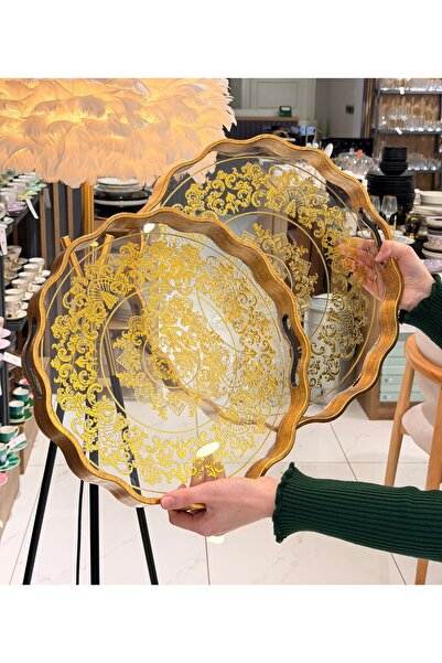 Onedekor 2li Altınay Dantel Lüks Tepsi SYH-5023