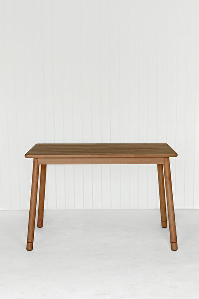 unboxdeco Alaçatı Masif Ceviz Ahşap Yemek Masası - 115 x 80 cm