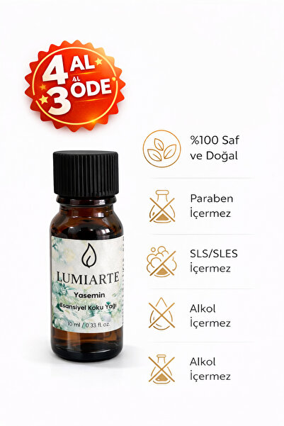 Lumiarte Yasemin Kokusu Esansiyel Koku Yağı Buhurdanlık Difüzör Esansı Mum Ko...