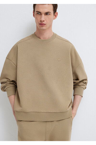 Mavi Crew Neck Beige Sweatshirt 0S10550-70362