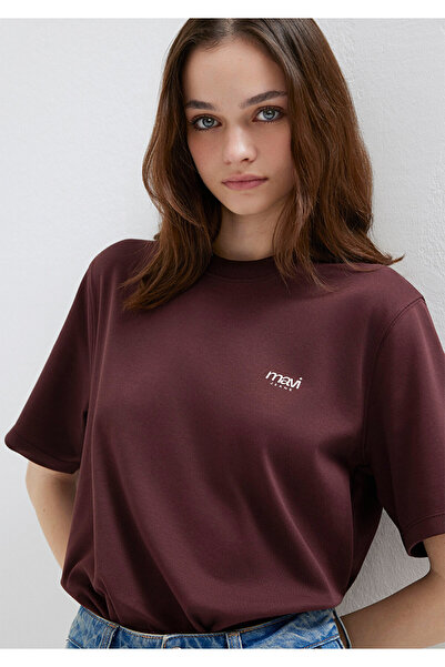 Mavi Jeans Baskılı Bordo Tişört Regular Fit / Normal Kesim 1613804-70223
