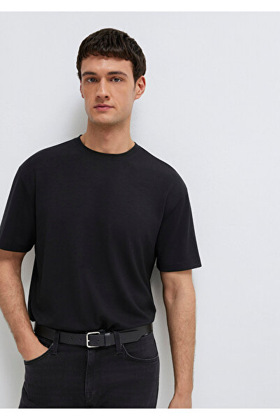 Mavi Siyah Tişört Loose Fit / Bol Rahat Kesim 0613467-900