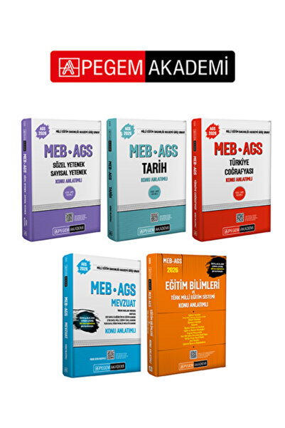 Pegem Akademi Yayıncılık PEGEM AKADEMİ 2026 MEB-AGS Konu Anlatımlı Seti (5.Ki...