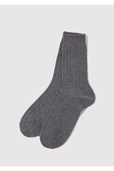 Mavi Graue Stiefelsocken aus Wollmischung 0912000-24674