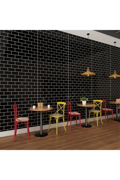 Bigpoint Adhesive Countertop Covering Foil 60X30Cm Black 6-Pack X 12 Pieces