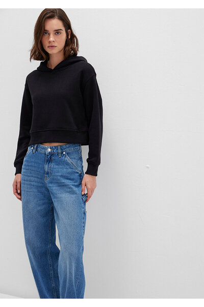 Mavi Schwarzes Sweatshirt mit Kapuze 1S10386-900