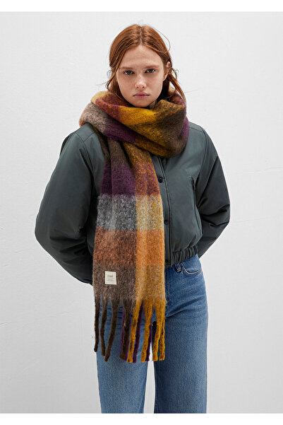 Mavi Tasseled Checkered Scarf 1913596-22928