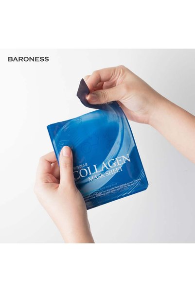 Baroness Intensive Moisture Mask Containing Collagen and Hyaluronic Acid 5 Pieces |   Revitalizing & Elasticity Enhancer - Ikore