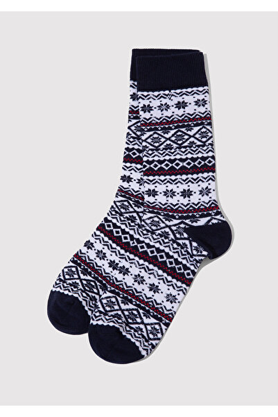 Mavi New Year Themed Navy Blue Socks 0912115-70490