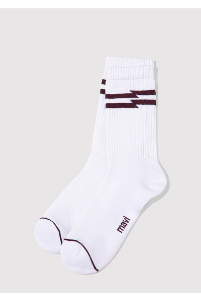 Mavi White Socks with Stripe Detail 0911583-20454