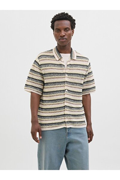 Jack & Jones Pletené polo tričko s proužky