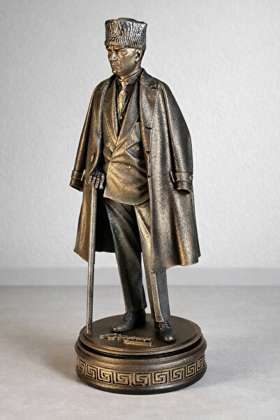 AF SANART Atatürk Elinde baston Tutan Dekoratif Biblo Heykel